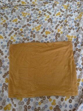 American Eagle Outfitters Mustard and White Striped Tube Top